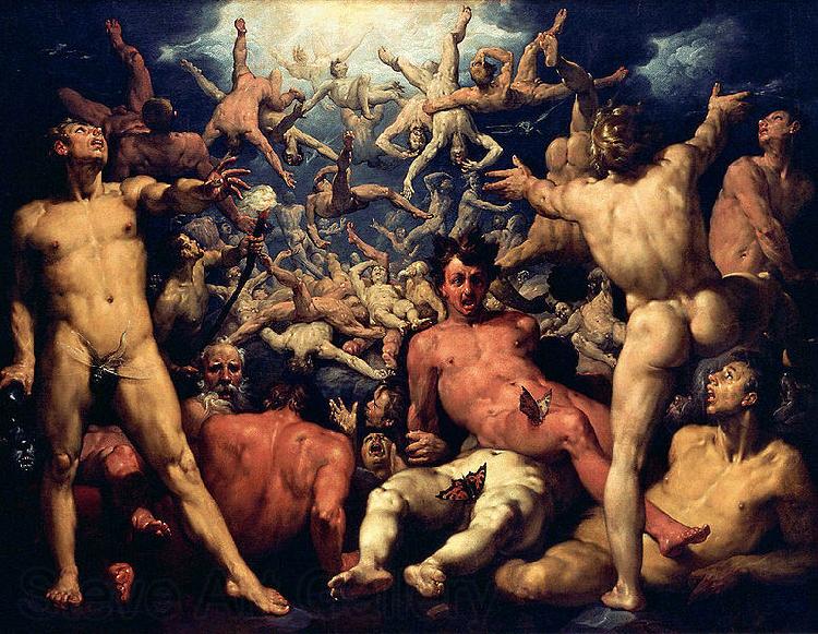 CORNELIS VAN HAARLEM The fall of Lucifer.